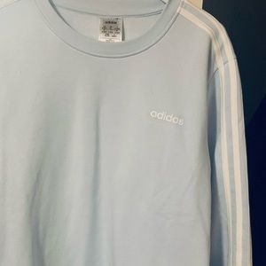 Adidas crew neck pullover three stripe sleeves